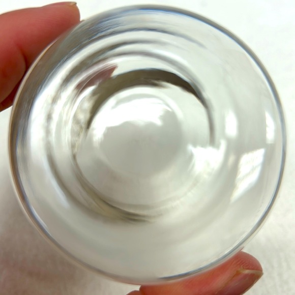 MID CENTURY MODERN set of 4 silver rimmed 4 oz roly poly glasses - Picture 4 of 6